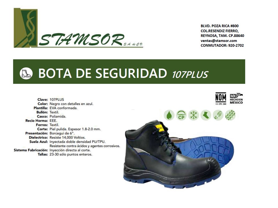 Borcegui Ficha Tecnica De Botas Dielectricas Calzado De Seguridad Borceguí  306 ESD Negro Calzado Casual Y De